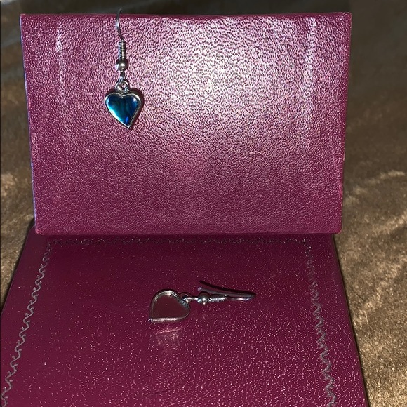 Dangle Heart Earrings - Picture 2 of 3